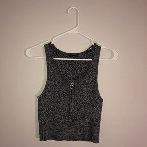 grey crop top from dynamite